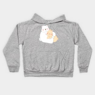 Snuggle Bear Rabbit | Bunniesmee valentine day Kids Hoodie